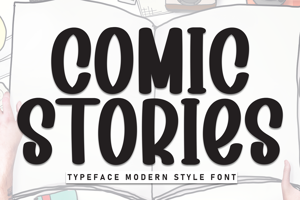 Comic Stories | Script Font, a Script Font by Scratchones (Photo 1 of 8)