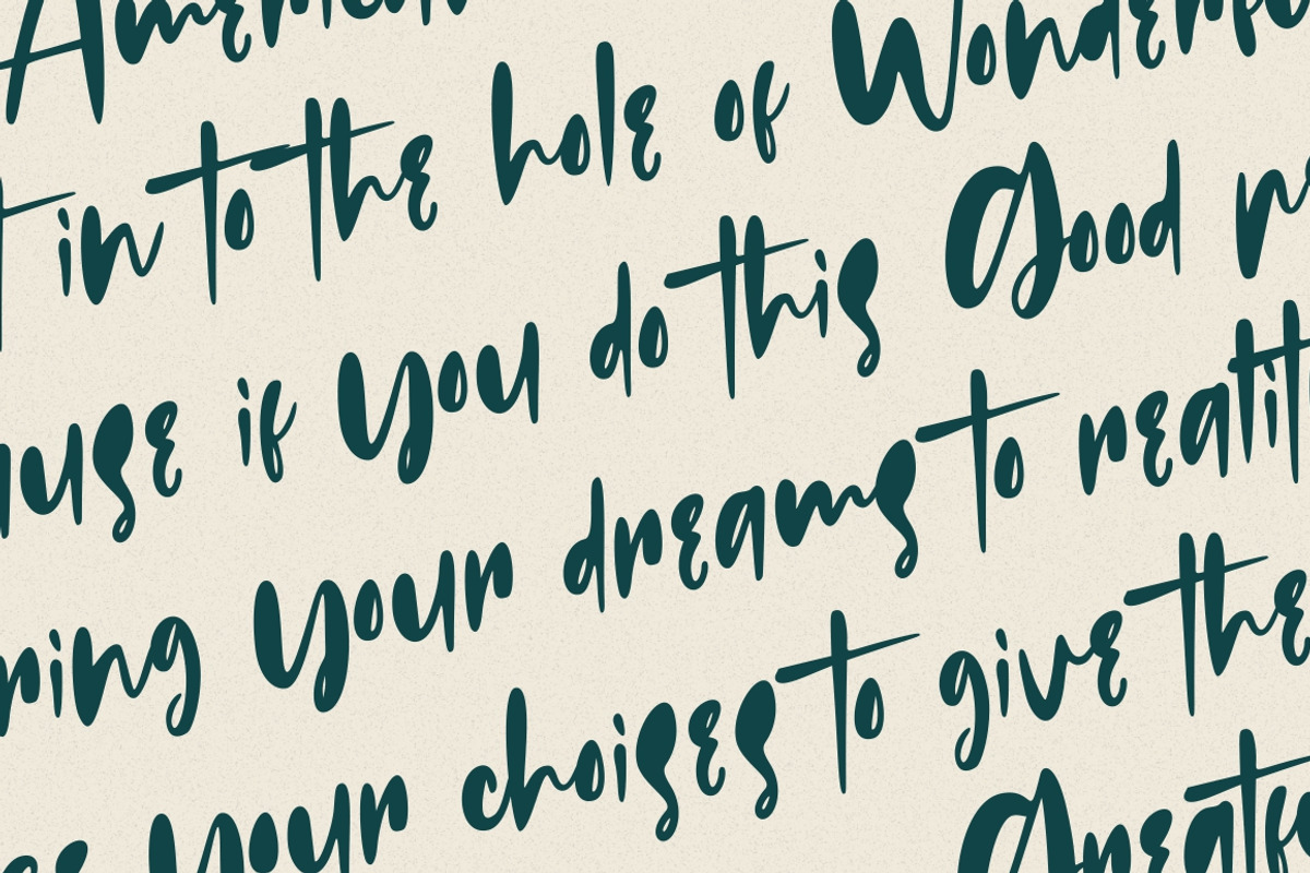 Russeline - Handwritten Font preview 3