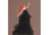 Graceful woman in white gown -05 JPG, a Person Illustration by tranyenhanu (Thumbnail 3 of 3)