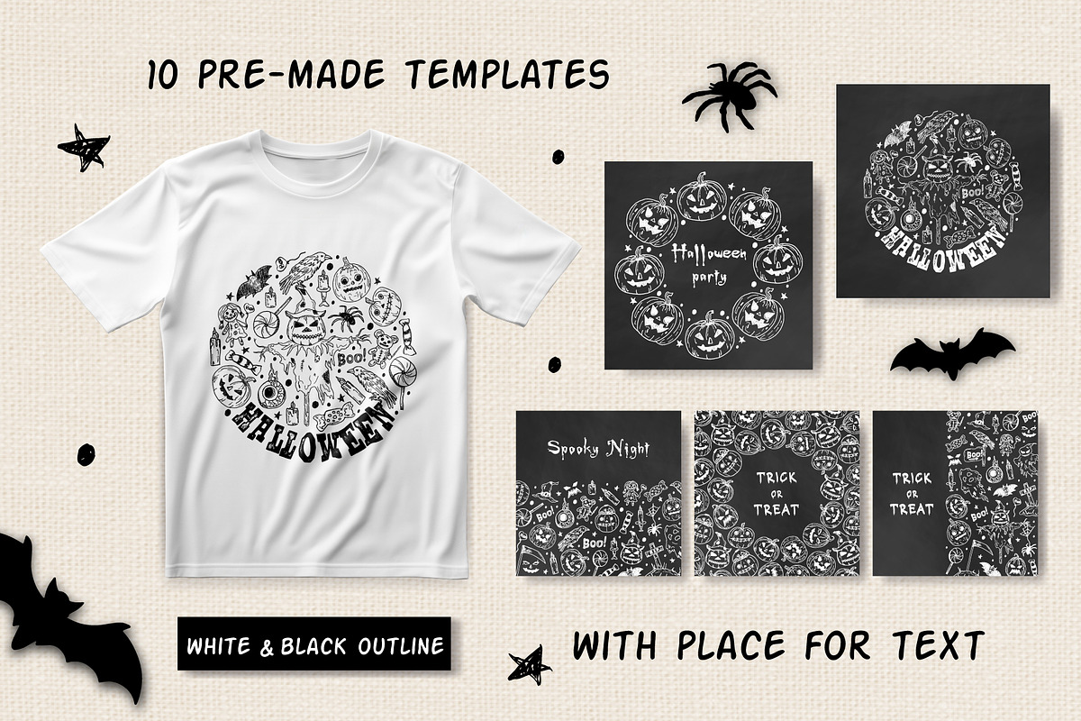 Happy Halloween doodle collection, an Object Graphic by Irina Avdeeva (Photo 4 of 10)