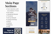 Navy Wedding Website Invitation, a Landing Page Template by Everyday Perfection (Thumbnail 2 of 10)