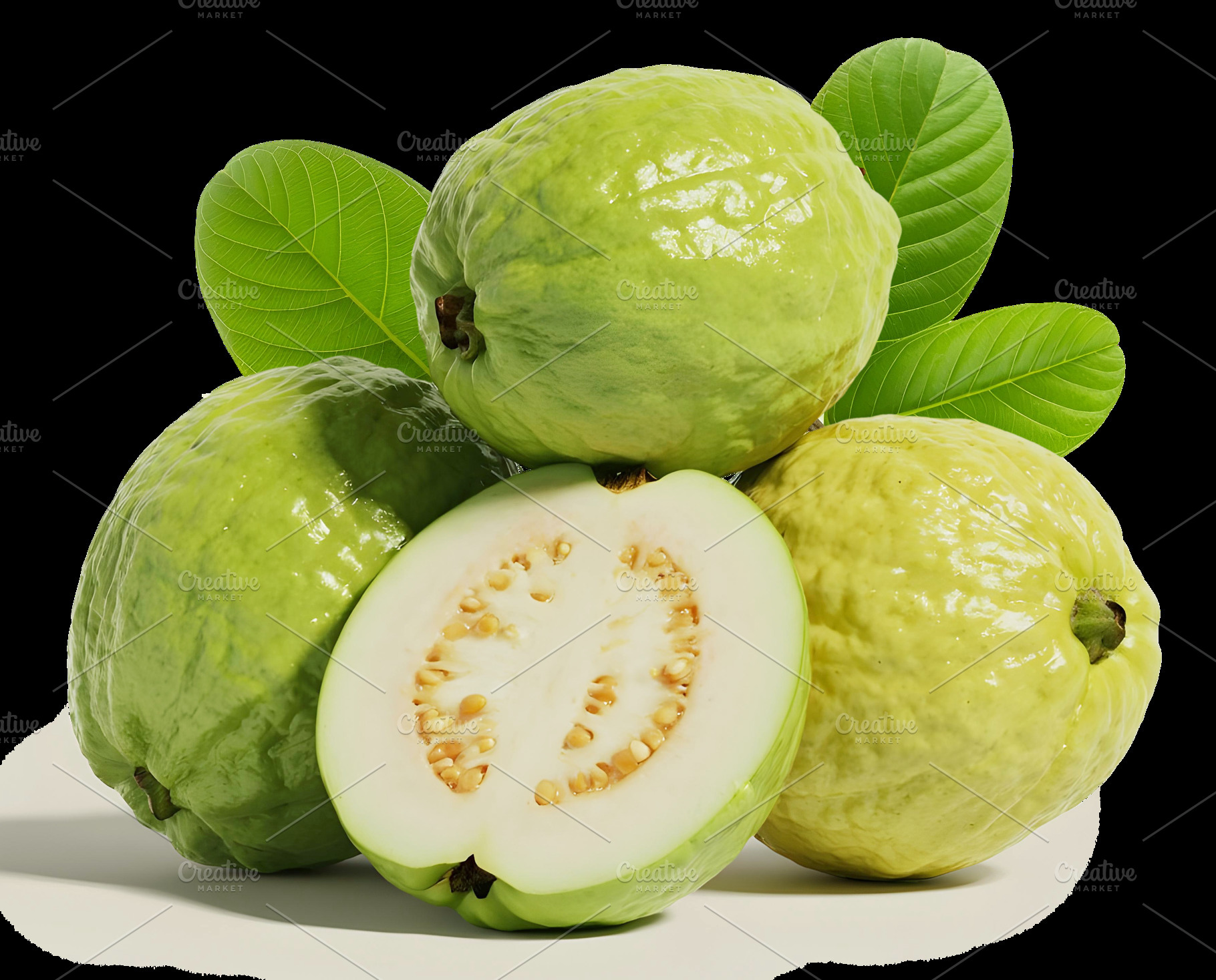 White guava fruit without background, a Food & Drink Photo by Volff