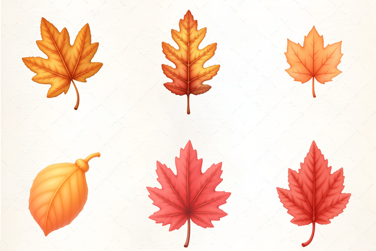 Watercolor Autumn Leaf Clipart, an Illustration by CrexoraLab (Photo 2 of 5)