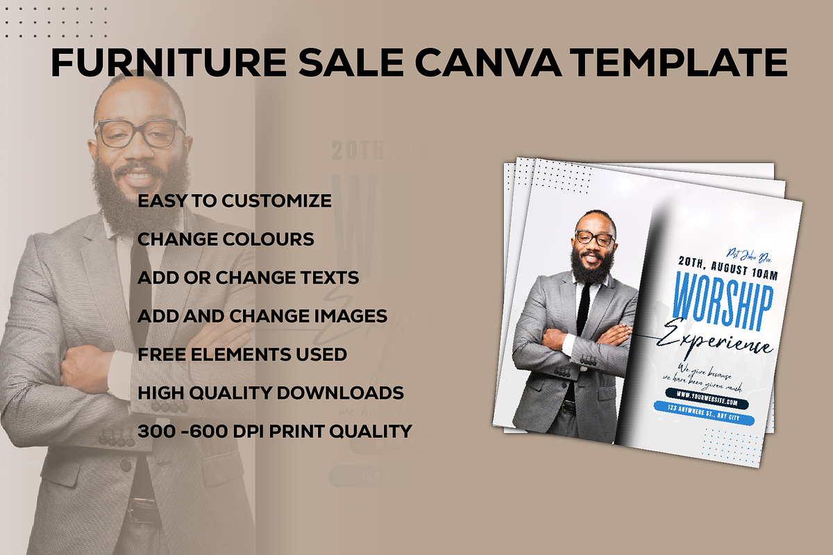 WORSHIP EXPERIENCE CANVA TEMPLATE, a Social Media Template by Sipi_Graphics (Photo 2 of 3)
