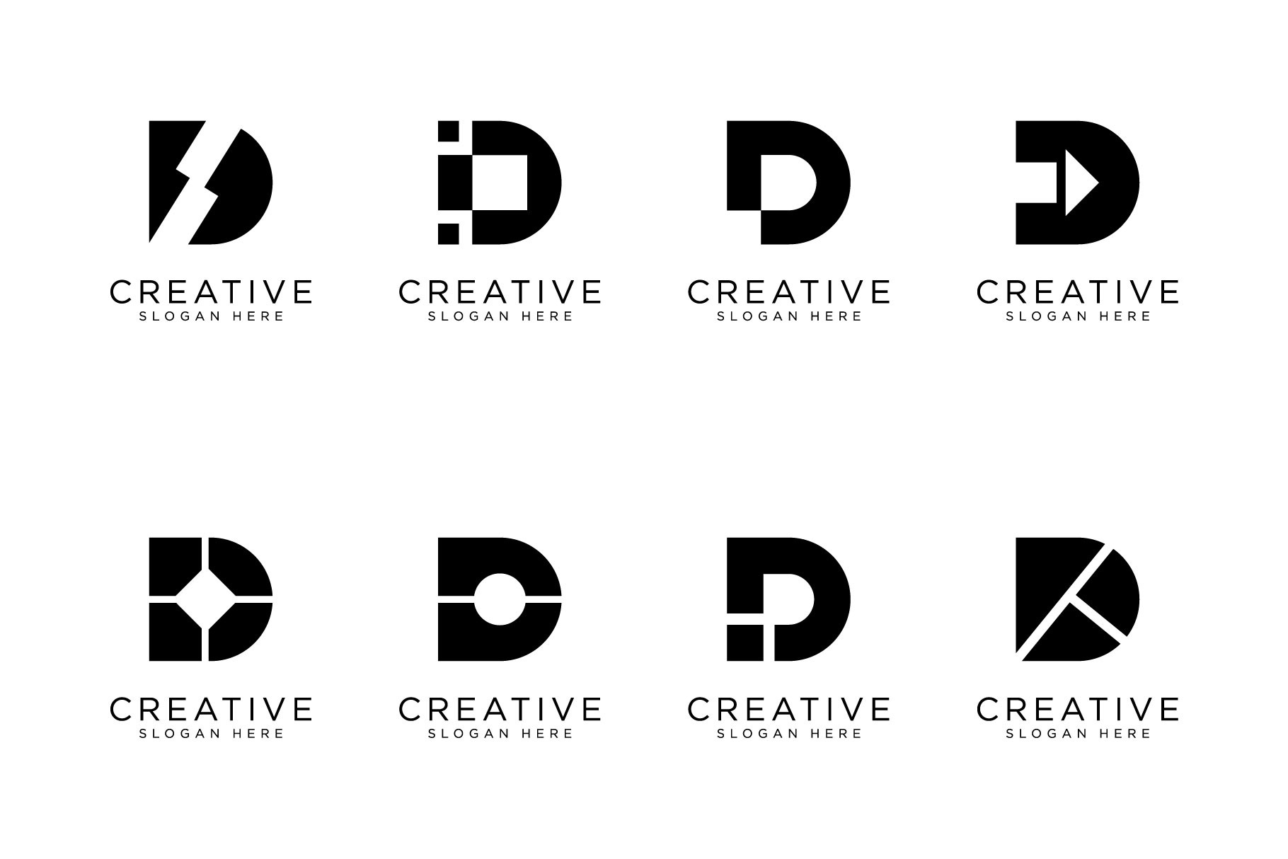 set of initials D logo vector design, a Branding & Logo Template by ...