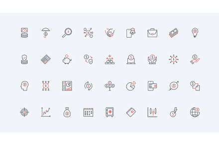 Business investment growth icons, a Finance Illustration by Lemberg Vector