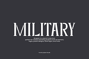 Brogsen - Military Stencil Font, a Serif Font by Iqsiart Studio (Thumbnail 3 of 7)