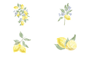 Watercolor Lemons Pack