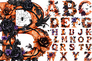 Halloween Alphabet Burnt Pumpkin, a Seasonal Illustration by Designking (Thumbnail 1 of 4)