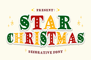 Star Christmas- Festive Holiday Font, a Serif Font by KiddoGlyphs Studio (Thumbnail 1 of 6)