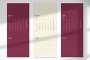 Red Plum 2025 Monthly Calendar, a Print Template by McLittle Stock (Thumbnail 3 of 6)
