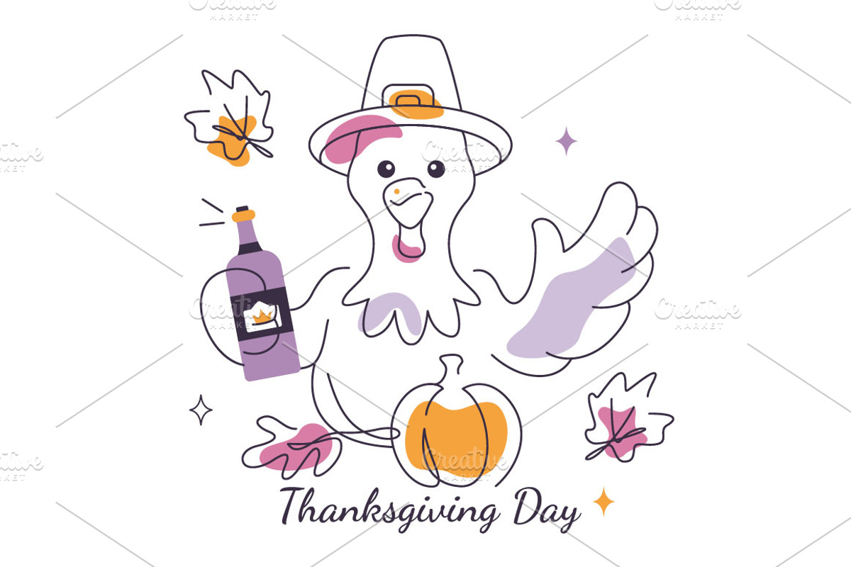 6 Thanksgiving Day Illustration, a Seasonal Illustration by denayunebgt (Photo 3 of 3)