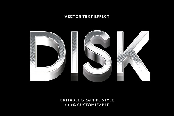 Shiny Metallic Halftone Text Effect preview 3