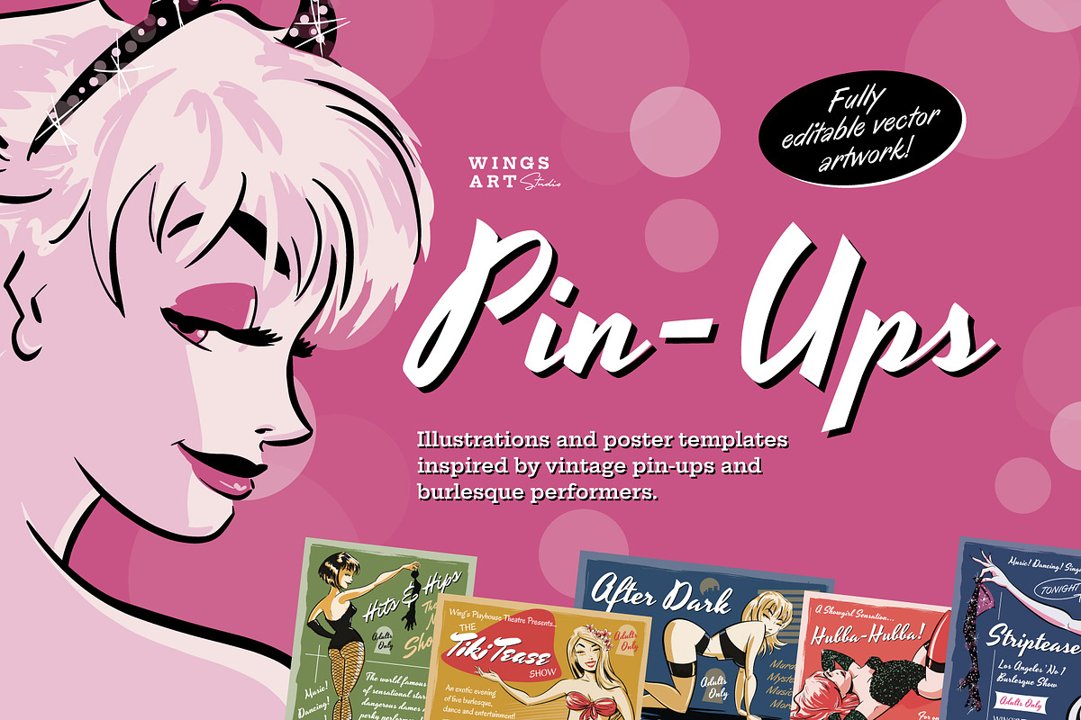 Pin-Up Illustrations and Posters, a Person Illustration by Wingsart Studio (Photo 1 of 5)