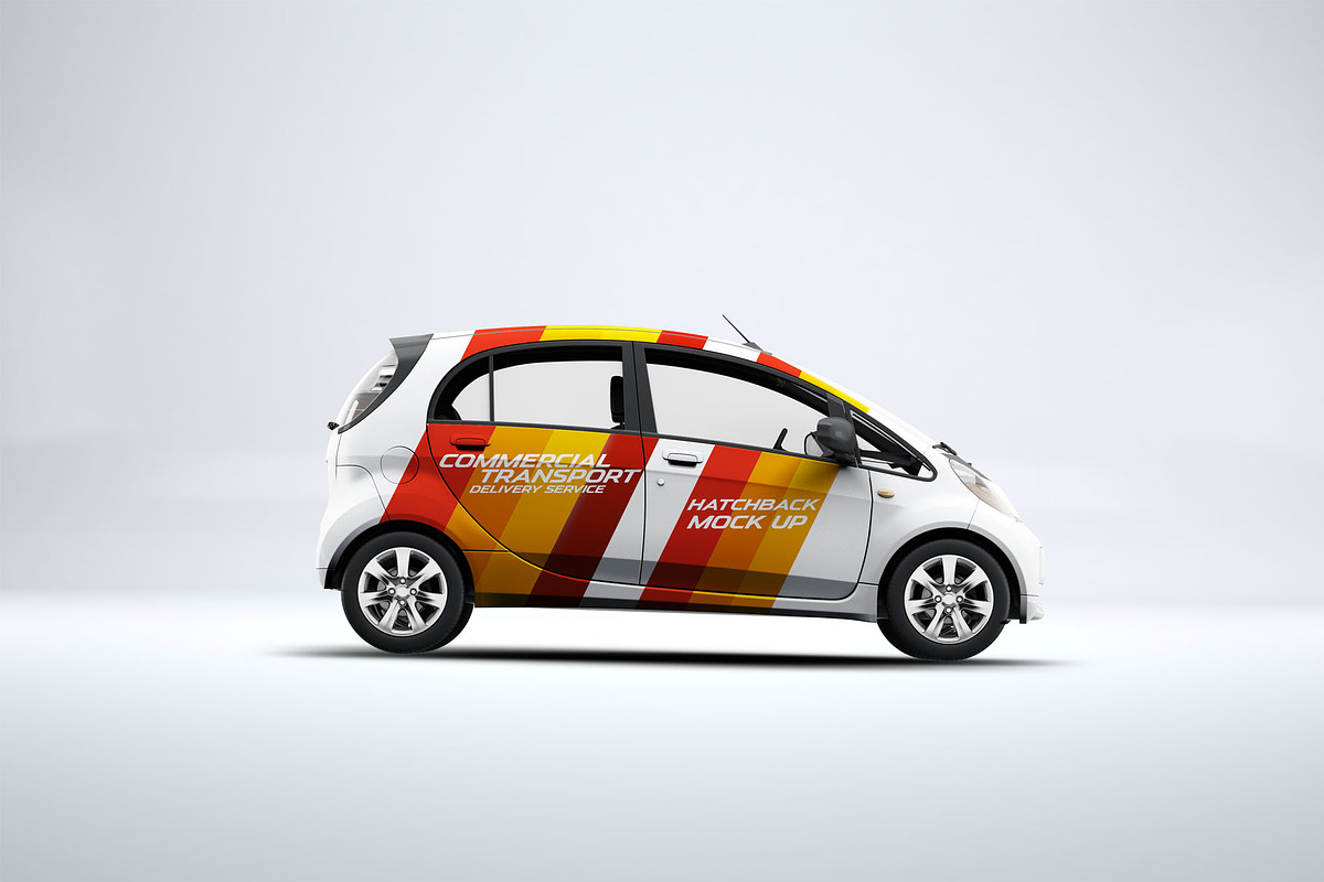 Compact Van Mockup, an Advertising Mockup by Xtrahive (Photo 2 of 2)