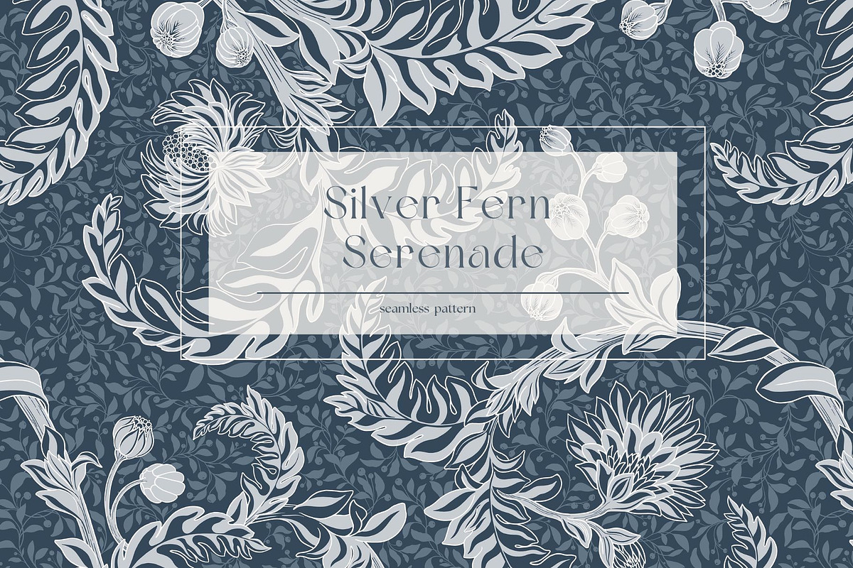 Silver Fern  Serenade Pattern, a Pattern Graphic by MouseGrey (Photo 1 of 13)