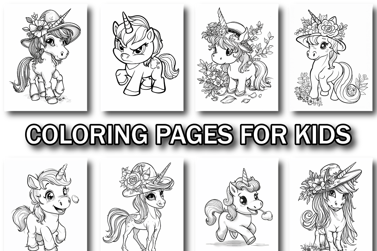 Enchanting Unicorn Coloring Book V2, an Animal Illustration by Design Zone (Photo 4 of 7)