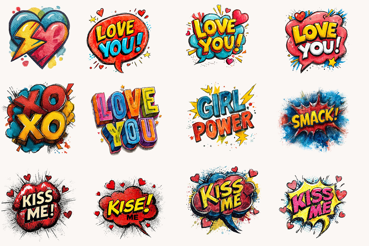 Pop Art Valentine PNG Sublimation, an Illustration by Designworld (Photo 9 of 9)