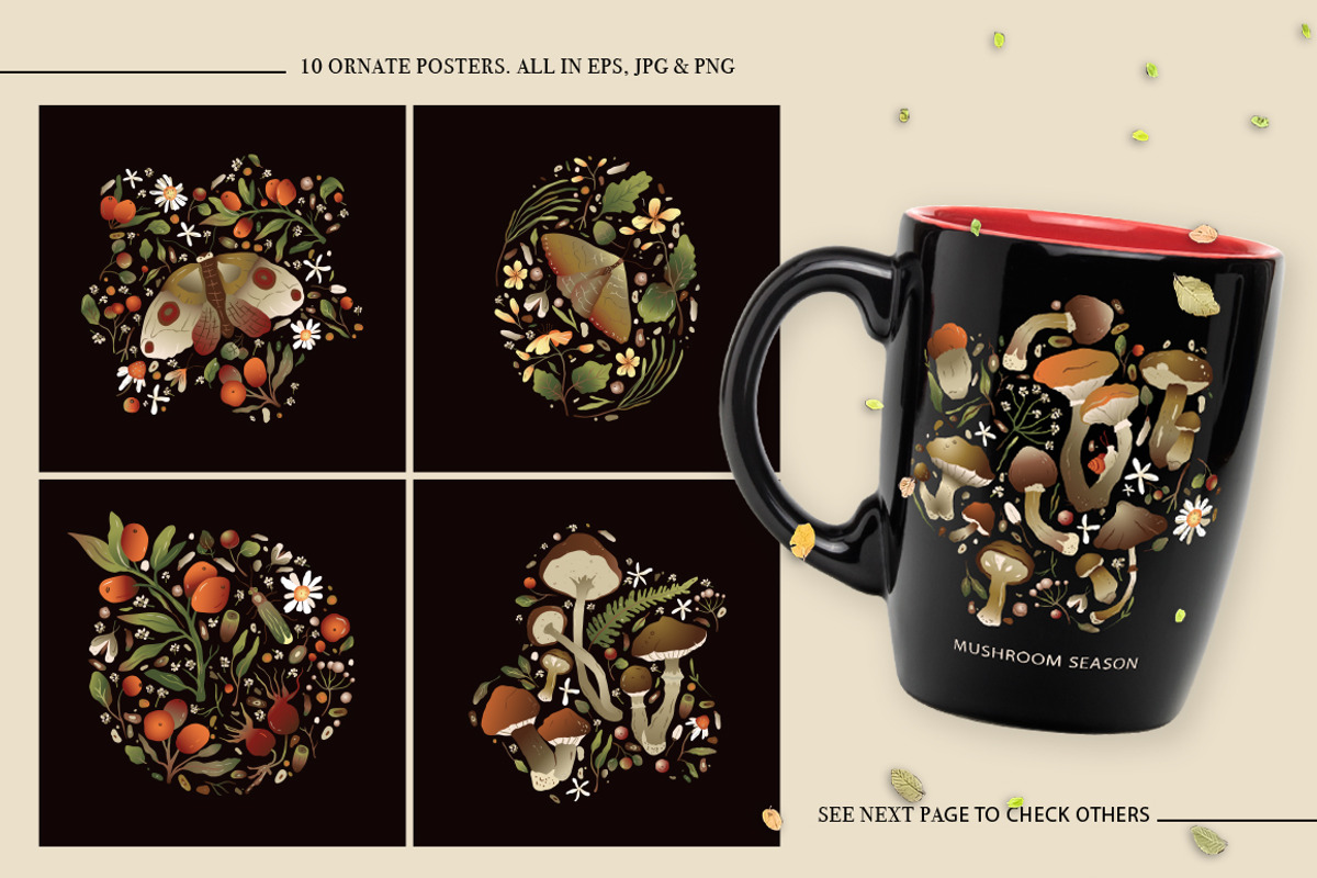Autumn Forest. Big Graphic Set., a Decorative Illustration by Red Ink (Photo 4 of 10)