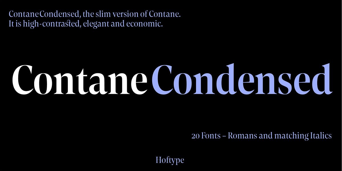Contane Condensed, a Serif Font by Hoftype (Photo 1 of 14)