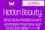 Hidden Beauty font, a Sans Serif Font by weknow (Thumbnail 1 of 8)