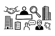 Business Icons Vector Set, an Illustration by designvectx (Thumbnail 2 of 3)