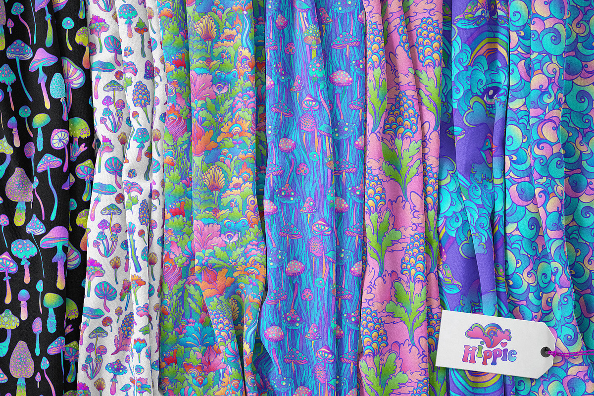 HIPPIE Set of 150+ vectors, a Pattern Graphic by Varvara Gorbash (Photo 2 of 9)