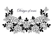 Frame of contour roses, a Decorative Illustration by blackmoon9 (Thumbnail 1 of 3)