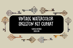 Vintage Skeleton Key Clipart