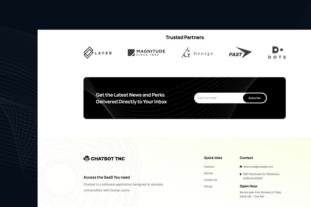 Chatbot TNC - SaaS Website Template preview 3