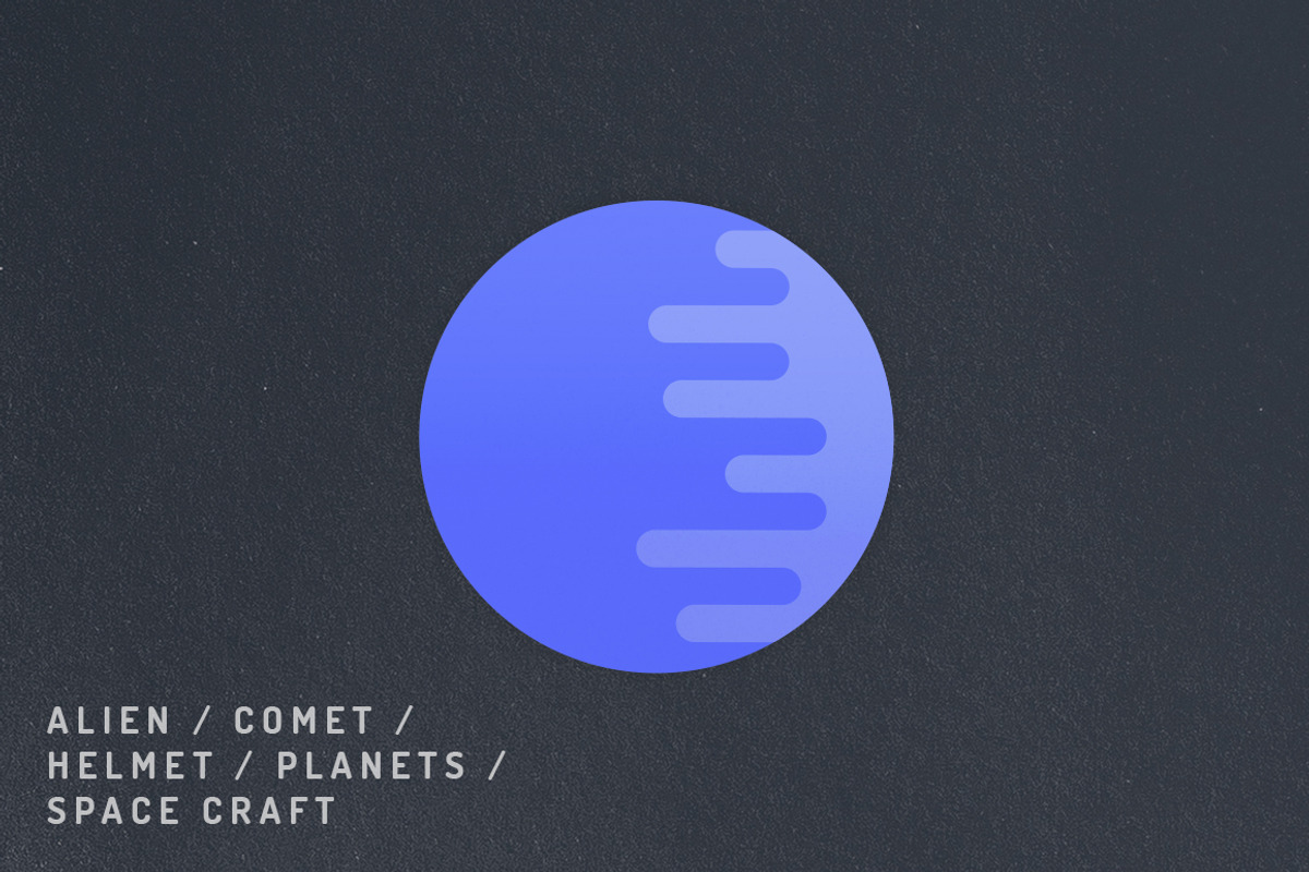 12 Vibrant Space Icons, an Outline Icon by Milktoast (Photo 8 of 12)