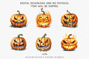 Scary Halloween Pumpkin Face Spooky, a Seasonal Illustration by Rabbit Heart (Thumbnail 6 of 10)