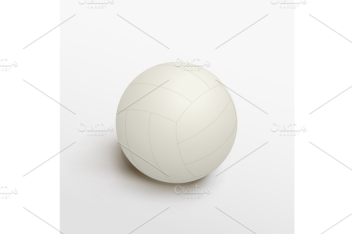 white valleyball ball lying on white, an Object Illustration by IfH