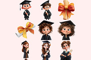 Graduation Clipart PNG Bundle, a Graphic by M9 Design (Thumbnail 2 of 6)
