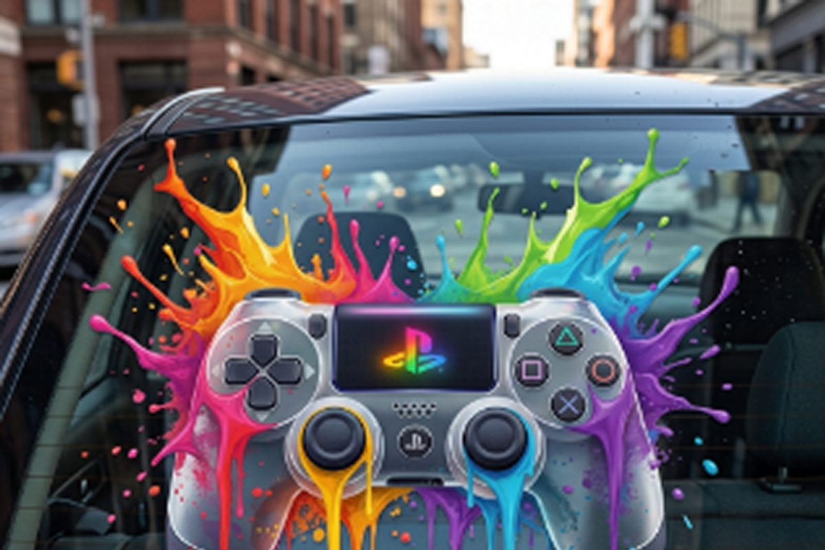 Rainbow Splash Game Controller, a Shirt Mockup by Vector Stall (Photo 13 of 15)