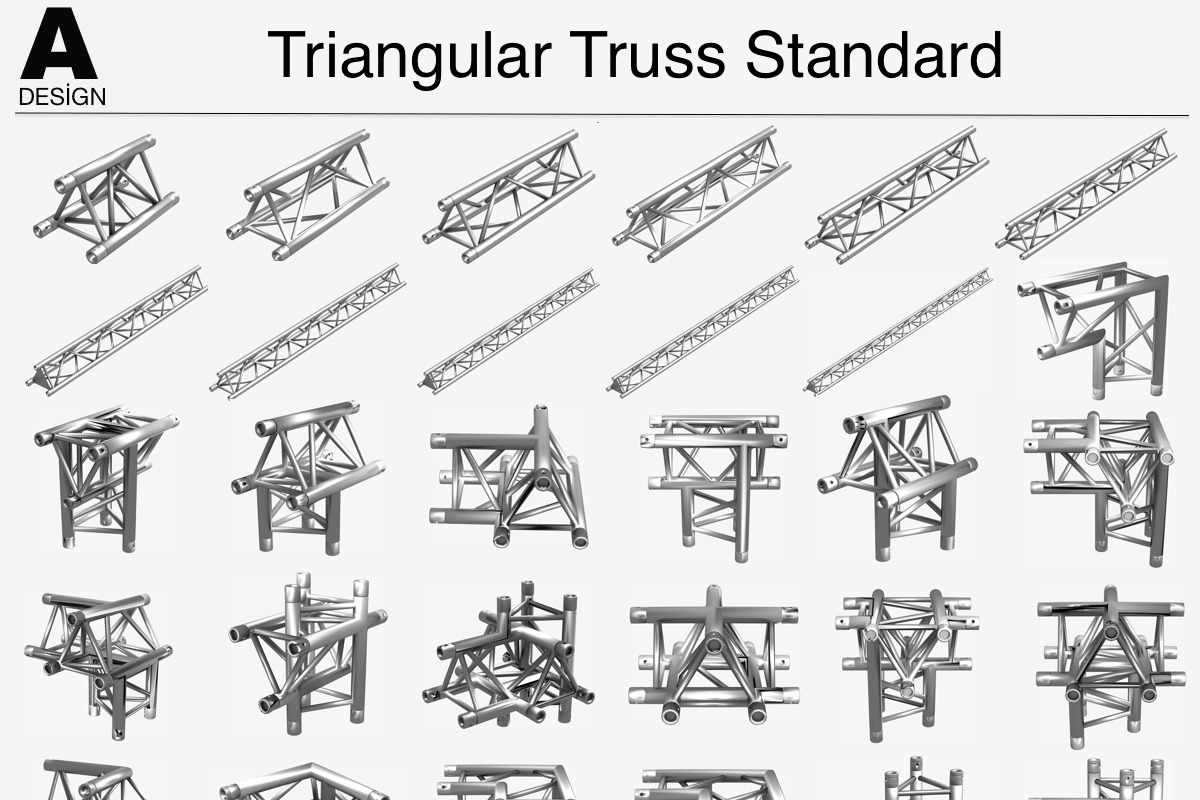 Trusses Collection - 129 PCS Modular, a Furniture 3D Model by akerStudio (Photo 10 of 88)