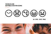 50 Emoji Icons, an Emoji Icon by Side Project (Thumbnail 1 of 7)