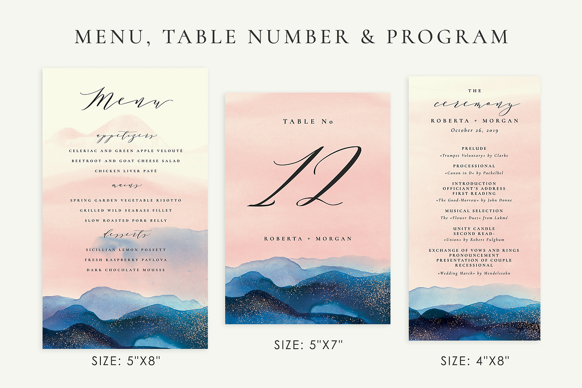 Stardust - wedding set, an Invitation Template by Helen Halik art (Photo 6 of 9)
