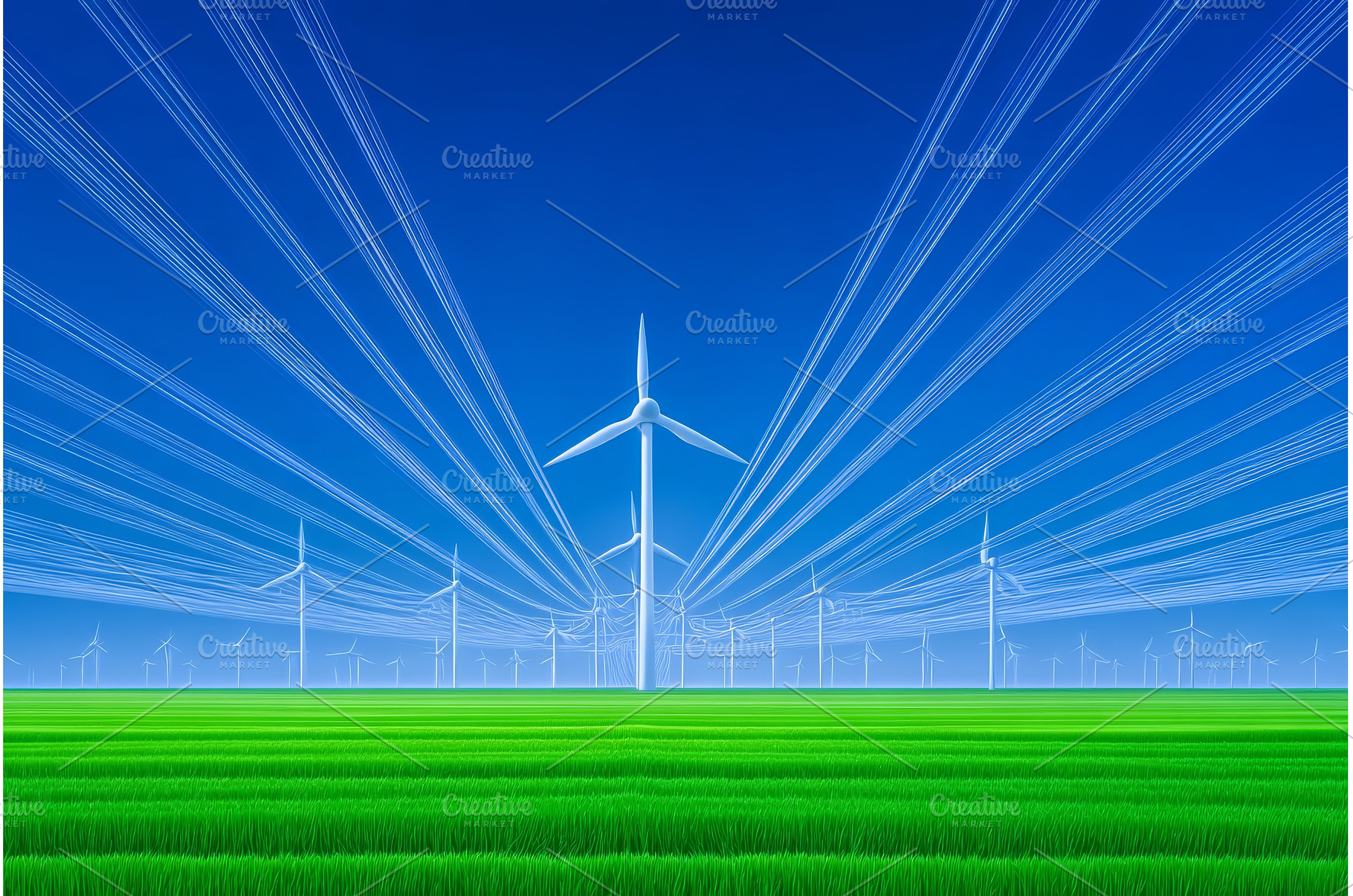 In Germany, power lines and wind, an Industrial Photo by ZinetroN