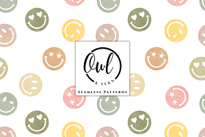 Retro Smiles Seamless Pattern, a Pattern Graphic by OwlAndFern