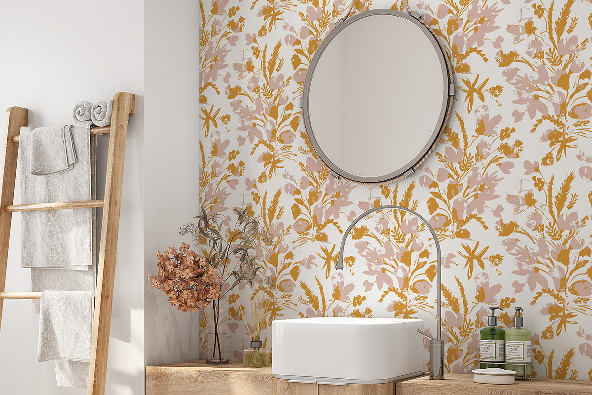 Subtle Summer Flowers, a Wallpaper Graphic by MalyskaStudio