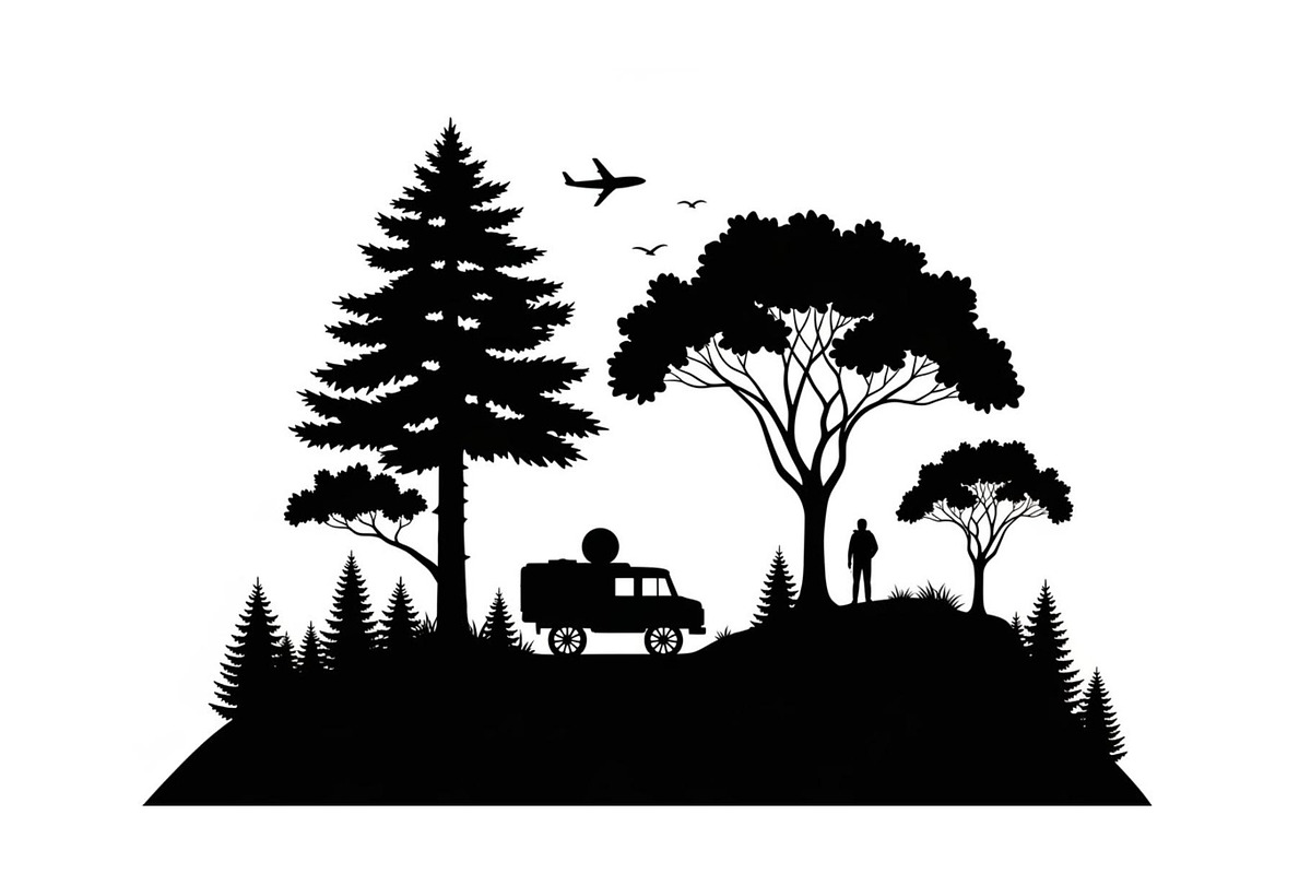 Nature Landscape Silhouette Vector B, an Illustration by Designer_Momina (Photo 33 of 51)