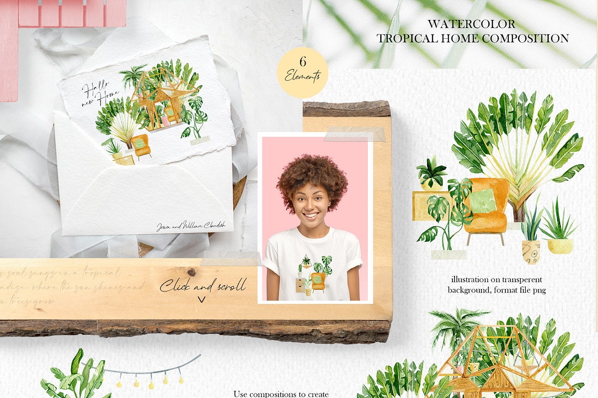 TROPICAL GREENHOUSE. Plants & decor, an Object Graphic by AnnaTkachi (Photo 4 of 9)