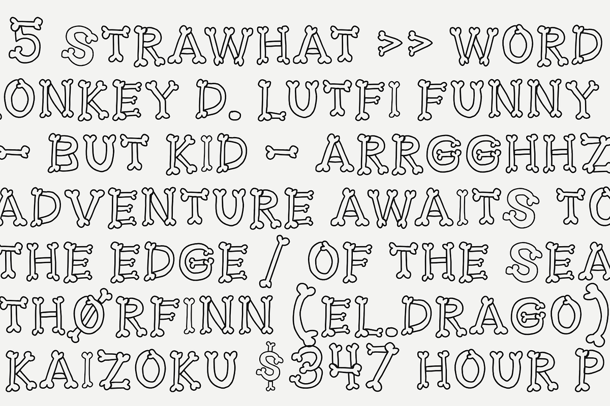 SKUL X LINES – Outlined Bone Font, a Font by TypeTasty Font (Photo 8 of 9)