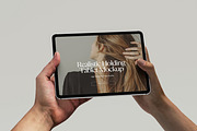 Digital Tablet Holding Mockup Scene, an iPad Mockup by Ataku Design (Thumbnail 2 of 8)