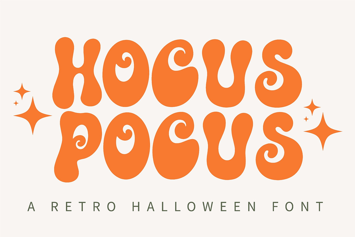 Hocus Pocus - Retro Halloween font, a Handwritten Font by BitongType (Photo 1 of 6)