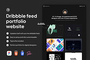 Dribbble feed portfolio website, a HTML Template by Omnify (Thumbnail 1 of 4)