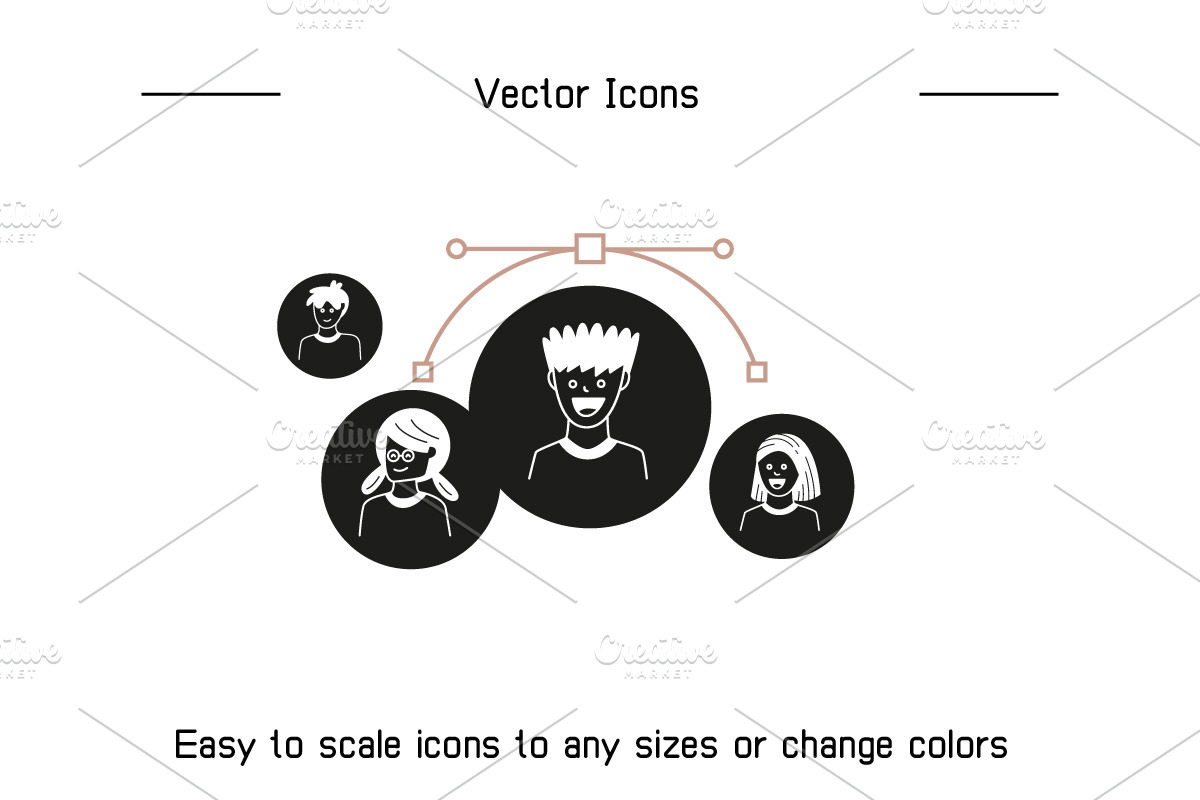 Human Face Avatars Illustration Set, a Person Illustration by Designfour (Photo 8 of 8)