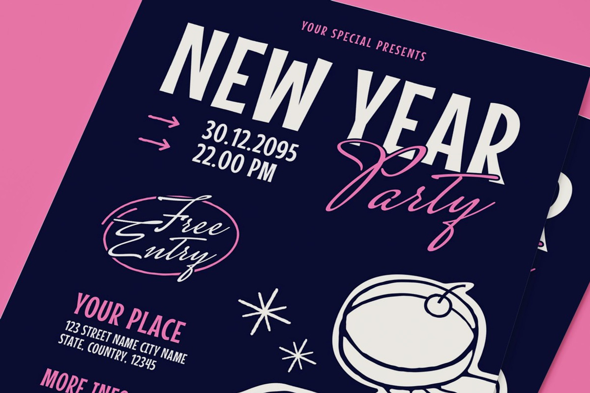 New Year Party Flyer, a Flyer Template by graphicook (Photo 2 of 3)
