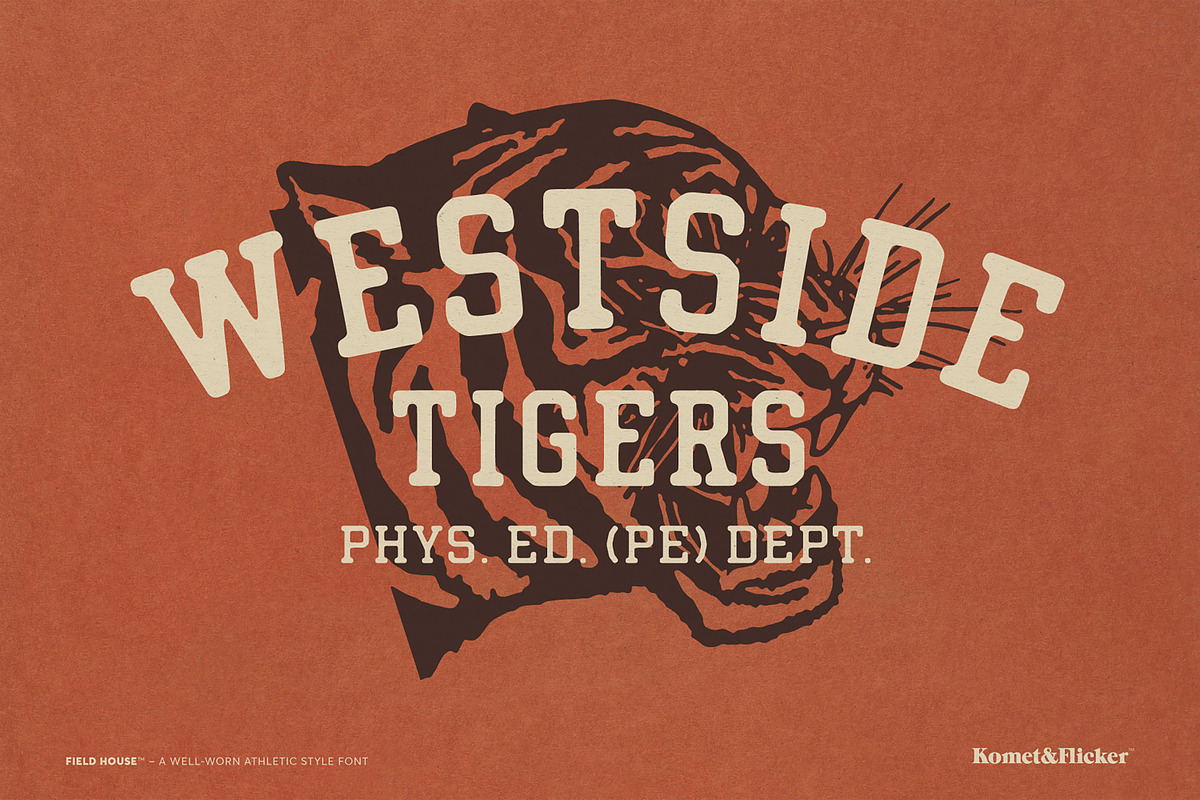 Field House – A Rustic Athletic Font, a Font by Komet & Flicker (Photo 12 of 15)